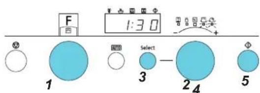 F 1:30 1 2 3 Select 2 4 5