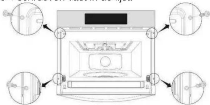 SMEG SC45M - Plaatsing van de oven - 2