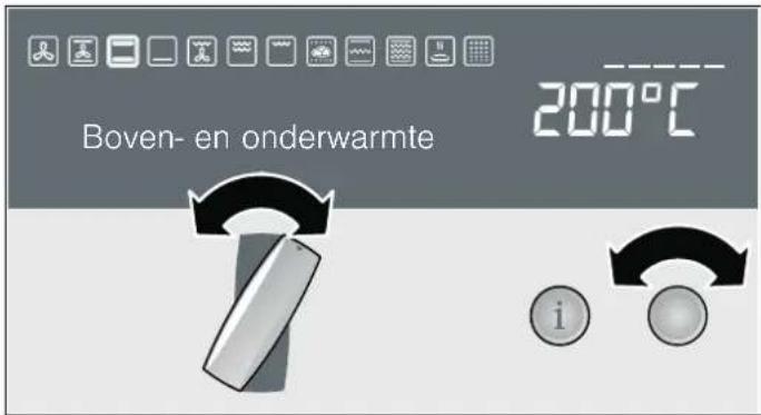 Boven- en onderwarmte 200°C i