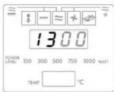1300 POWER LEVEL 150 300 500 750 1000 WAIT TEMP. °C
