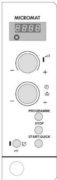 MICROMAT 08:08 - + - + PROGRAMME STOP START/QUICK 10