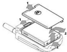 MOTOROLA V50 - De batterij verwijderen - 1