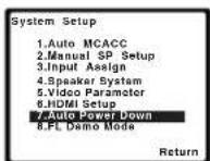 PIONEER VSX-826-K - Het Auto Power Down-menu - 1
