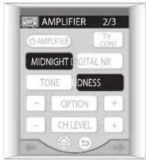 PIONEER VSA-AX10AI - - Druk op de MIDNIGHT of LOUDNESS toets om het betreffende effect aan of uit te zetten. - 1