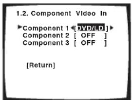 PIONEER VSA-AX10AI - Kies het nummer van de component-video ingang waarop u uw videospeler hebt aangesloten. - 1