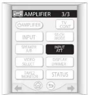 PIONEER VSA-AX10AI - - Druk in het versterkermenu van de afstandsbediening op de INPUT ATT toets om de ingangverzwakking aan of uit te schakelen. - 1
