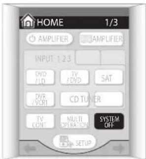 PIONEER VSA-AX10AI - - Druk in het HOME basismenu van de afstandsbediening op de SYSTEM OFF toets. - 1