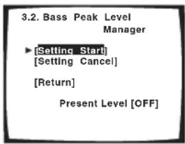 PIONEER VSA-AX10AI - Stel in op 'Bass Peak Level' in het Expert Setup menu. - 1