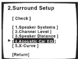 PIONEER VSA-AX10AI - Stel in op 'Acoustic Cal EQ' en druk op ENTER. - 1
