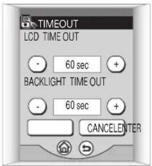 PIONEER VSA-AX10AI - Gebruik de + en - toetsen om de tijdsduur voor LCD TIMEOUT en voor BACKLIGHT TIMEOUT in te stellen. - 1