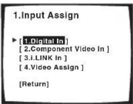 PIONEER VSA-AX10AI - Stel in op 'Input Assign' en druk op ENTER. - 2