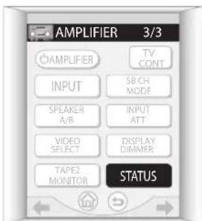 PIONEER VSA-AX10AI - Druk in het versterkermenu van de afstandsbediening op de STATUS toets om de systeem-instellingen te controleren. - 1