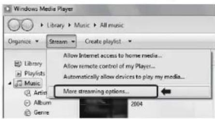 TEAC CR-H700S - Förberedelse för delad media (Windows Media Player 12) - 1
