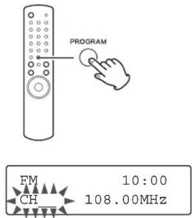 TEAC CR-H700S - Tryck på PROGRAM-knappen. - 1