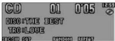 CD 01 0'05 LESS DISC:THE BEST TRC:LOVE SBC:SW SO7 RANDOM REPEAT