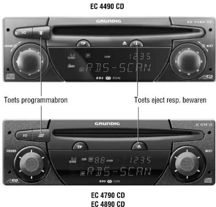 EC 4490 CD GRUNDIG EC 4490 CD IO TIP TP UAN 1235 RDS-SCAN EOS EON Toets programmabron Toets eject resp. bewaren GRUNDIG EC 4790 CD IO TIP TP EON 88 UAN 1235 RDS-SCAN EOS EON NEXT SOUND EC 4790 CD EC 4890 CD