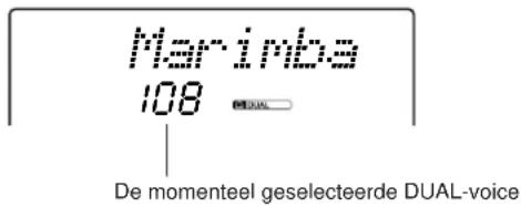 Marinba 108 De momenteel geselecteerde DUAL-voice