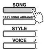 YAMAHA Portatone PSR-293 - Druk op de knop [SONG]. - 1