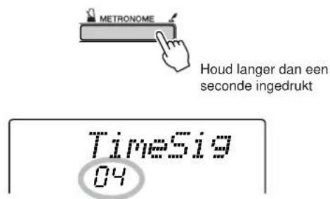 METRONOME Houd langer dan een seconde ingedrukt TimeSi9 04