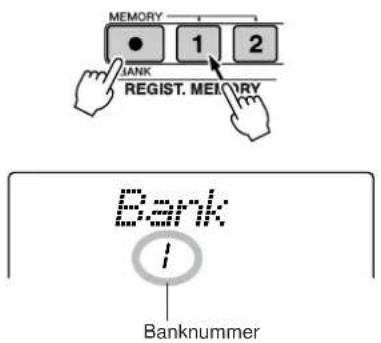 MEMORY 1 2 BANK REGIST. MEMORY Bank / Banknummer
