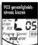 COBRA Micro Talk MT 972 - Zo stelt u het VOX-gevoeligheidsniveau in: - 2