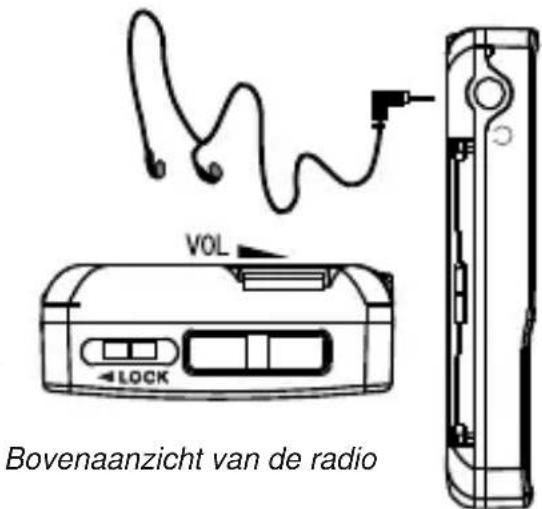 VOL LOCK Bovenaanzicht van de radio