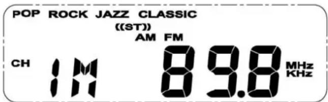POP ROCK JAZZ CLASSIC ((ST)) AM FM CH IN 89.8 MHz KHz