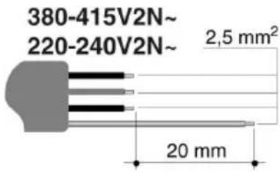 380-415V2N~ 220-240V2N~ 2,5 mm² 20 mm