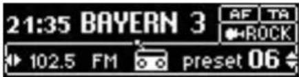 21:35 BAYERN 3 AF TA ●ROCK 102.5 FM preset 06