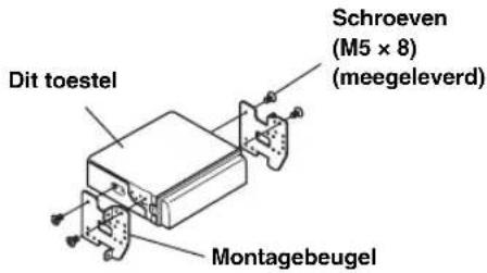Schroeven (M5 × 8) (meegeleverd) Dit toestel Montagebeugel