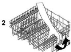 Diagram of a mechanical assembly with layered components and a directional arrow (no text or symbols)