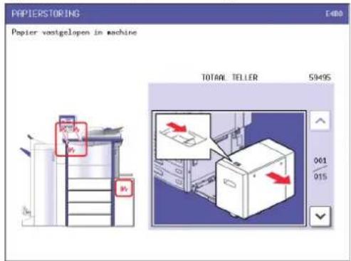 PAPIERSTORING Papier vostgelopen in machine TOTAL TELLER S949S 061 015