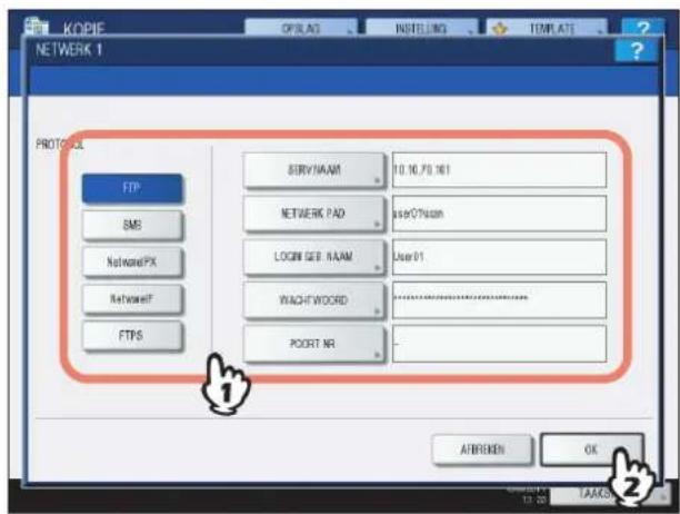 KOPIE OPRAG NOTTELING TEMPLATT NETWORK 1 PROTOCOL FTP SMS NetworkPX NetworkF FTPS SERYNAAM 10.10.70.161 NETWORK PAD userOfNanm LOGIN GEB NAAM User01 WACHTWORD ---------------- PORT NR - A#BRIKEN OK 2 12:30 TAACS