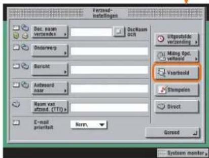 Verzend instellungen Dec. naam verstanden > Deckteam OCR Ustgestalle verzending Midig Opd. verbind Voorbeeld Stampelen Direct Oderwerp Bericht Anteord Haar Room van afzond, (TTI)> E-mail priertest Norm. Gensed System monitor