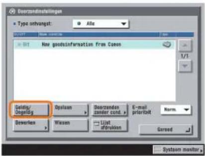 Goerzendinstellungen Type ontvangst: Alle 1/1 Now goodsinformation from Cones Geldig/ Ögdegig Opsien Deorzandes zammer cond. E-mail prioritelt Norm Dewertien Wassen List affrokten Guried System monitor