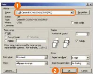 CANON IRC3080 - Om gegevens afkomstig van een computer per fax te verzenden - 1
