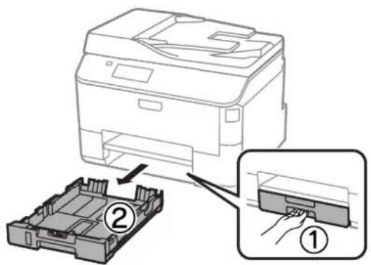EPSON WorkForce Pro WF-4640DTWF - Papier in de papiercassette laden - 1