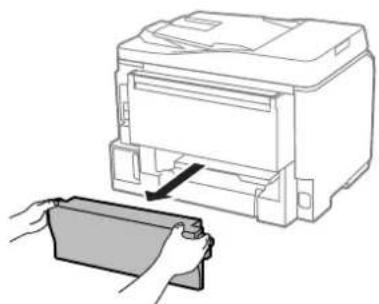 EPSON WorkForce Pro WF-4640DTWF - Vastgelopen papier verwijderen uit de papiertoevoer achter - 2
