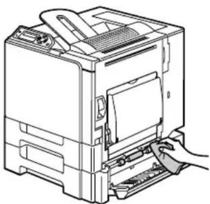 KONICA MINOLTA Magicolor 5440DL - Reinigen van de media transfer rollers voor lade 2 en 3 - 3