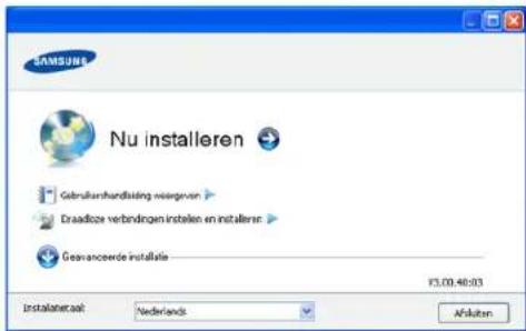 SAMSUNG Nu installeren Gebruikenhandeling overgriven Eraadioze verbindingen installen en installere Gearvanceerde installatie F3.00.46:03 Instalatencaat: Nederlands Afsluiten