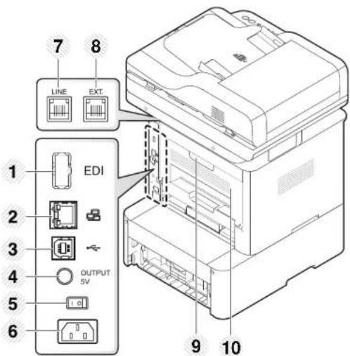 7 8 LINE EXT 1 EDI 2 OUTPUT 5V 3 6 9 10