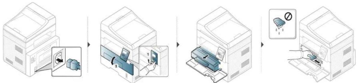 SAMSUNG SCX-4726FD - De binnenkant reinigen - 2