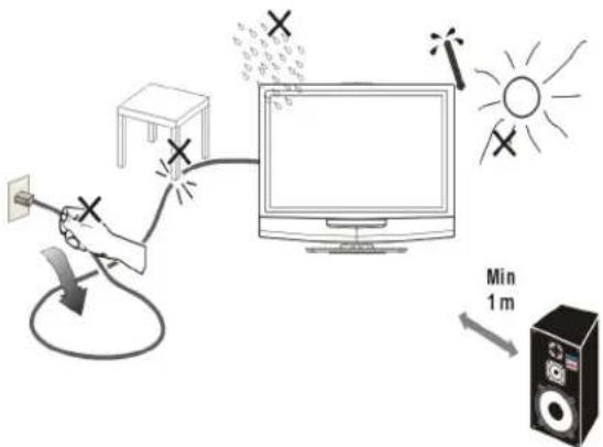 VIEWSONIC VS11709-2E - Plaats uw tv op een vlak oppervlak. - 1