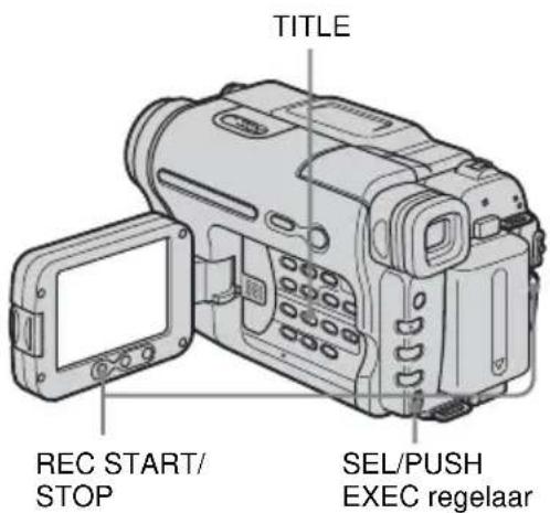 TITLE REC START/ STOP SEL/PUSH EXEC regelaar