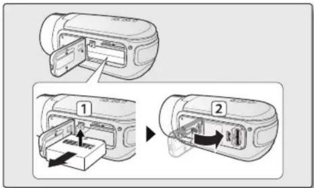 SAMSUNG HMX-H106BP - De batterij verwijderen - 2