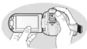 SAMSUNG HMX-H106BP - Draaihendel voor free style-opnamen - 1