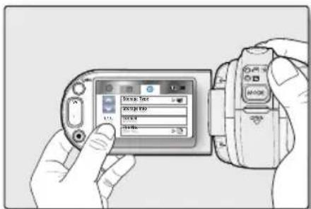SAMSUNG HMX-H106BP - Het aanraakpaneel gebruiken - 3