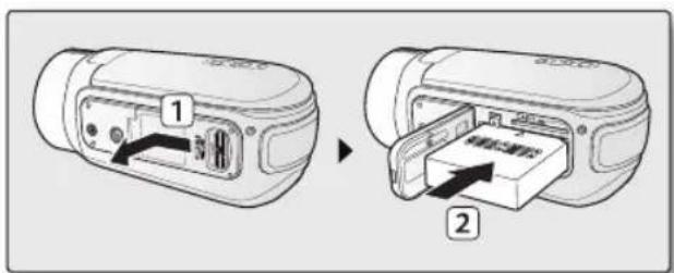 SAMSUNG HMX-H106BP - Plaatsing van de batterij - 1