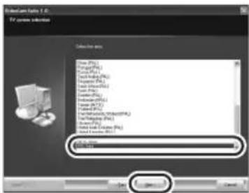 PANASONIC SDR-H60EB - Selecteer het land of de regio waar u woont en klik op [Next]. - 1