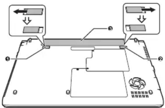 TOSHIBA Portege R850 - De accu-eenheid verwijderen - 1